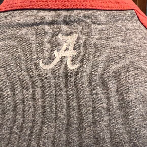 Tuskwear University of Alabama Baseball Style Shirt. Gray/Coral Men's Size Large - Picture 7 of 8
